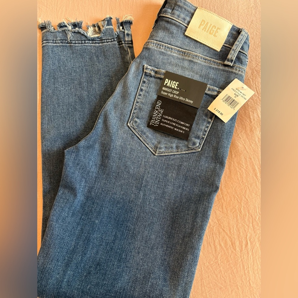 PAIGE Transcend Blue Skinny Jeans